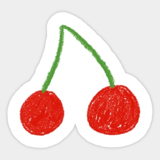 cherry print tee 🍒 Sticker